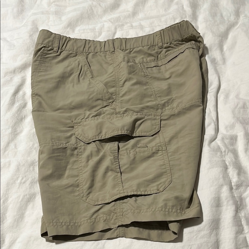 REI UPF 50+ TAN CARGO HIKING SHORTS Size L - Picture 7 of 9